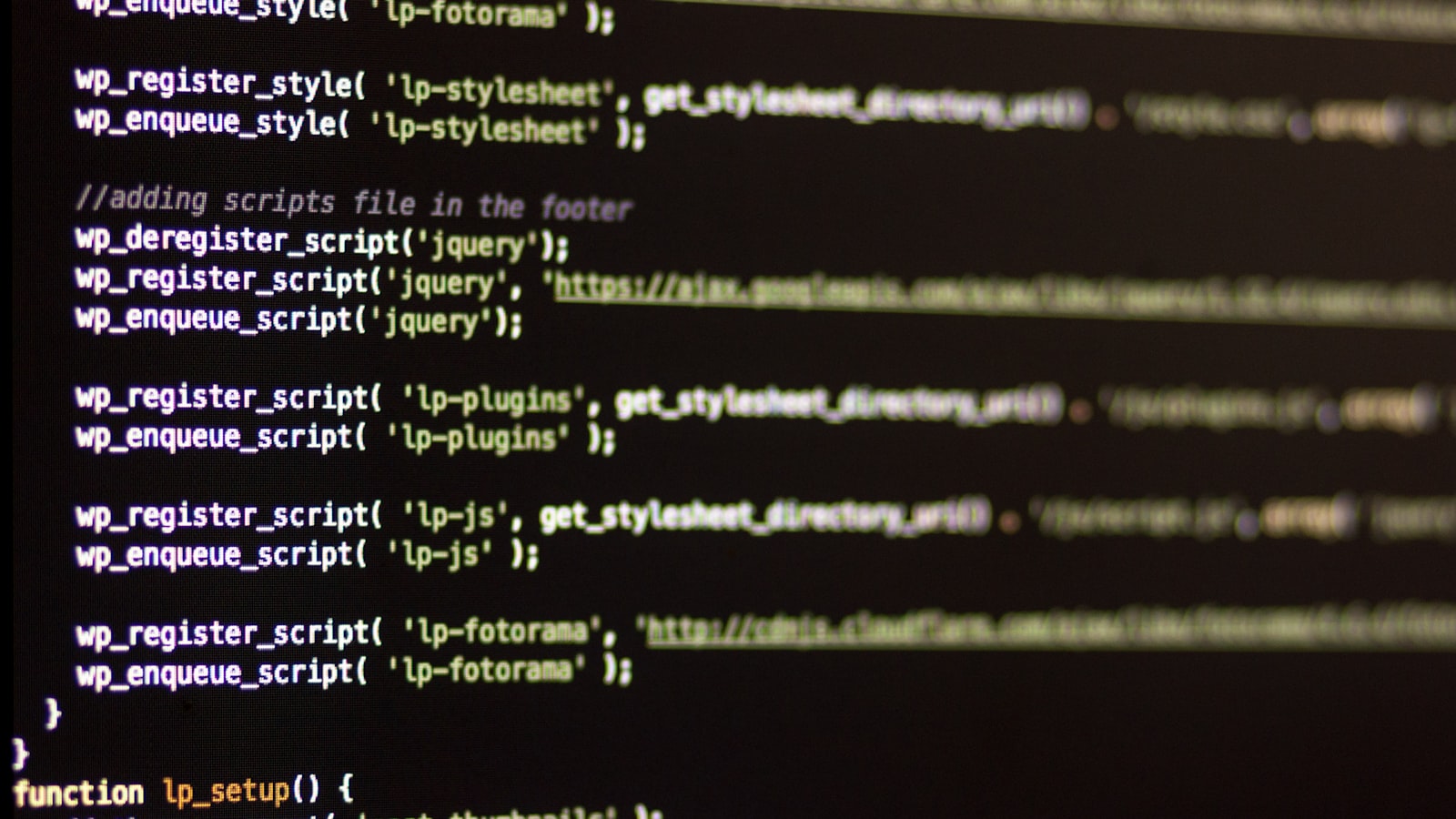 a computer screen with a bunch of text on it