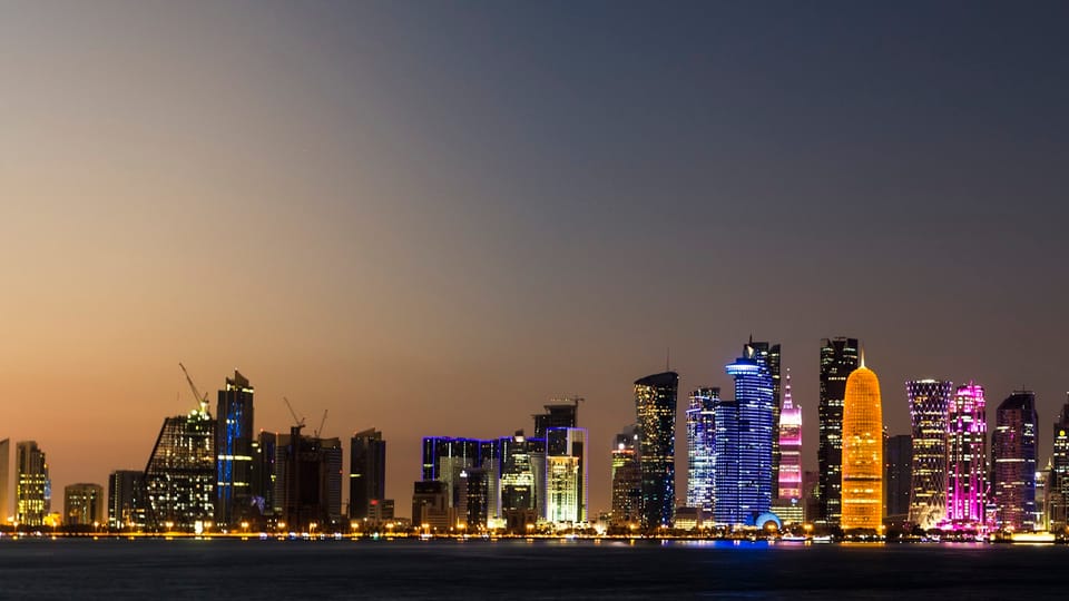 panoramic photo of cityscape at nighttime