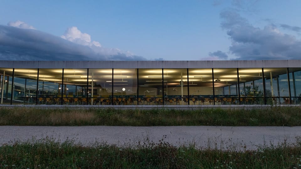 A building that has a lot of windows on it