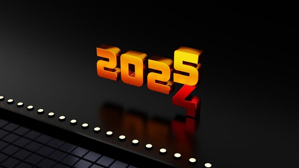 A black background with a yellow and red logo