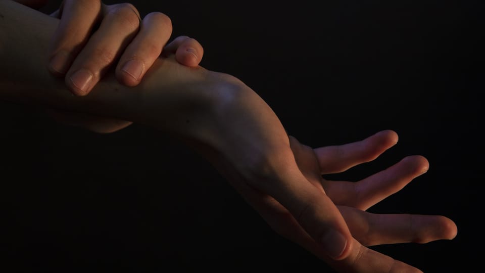 a close-up of a person's hand